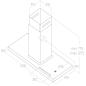 Preview: Elica BIO ISLAND WH/A/120x58 ROVERE - Inselhaube, Weiss/Eichenholz, Umluft/Abluft, 120 cm